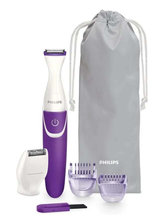 Philips Essential Bikini Trimmer BRT383/15, 2 Years Warranty Purple/White