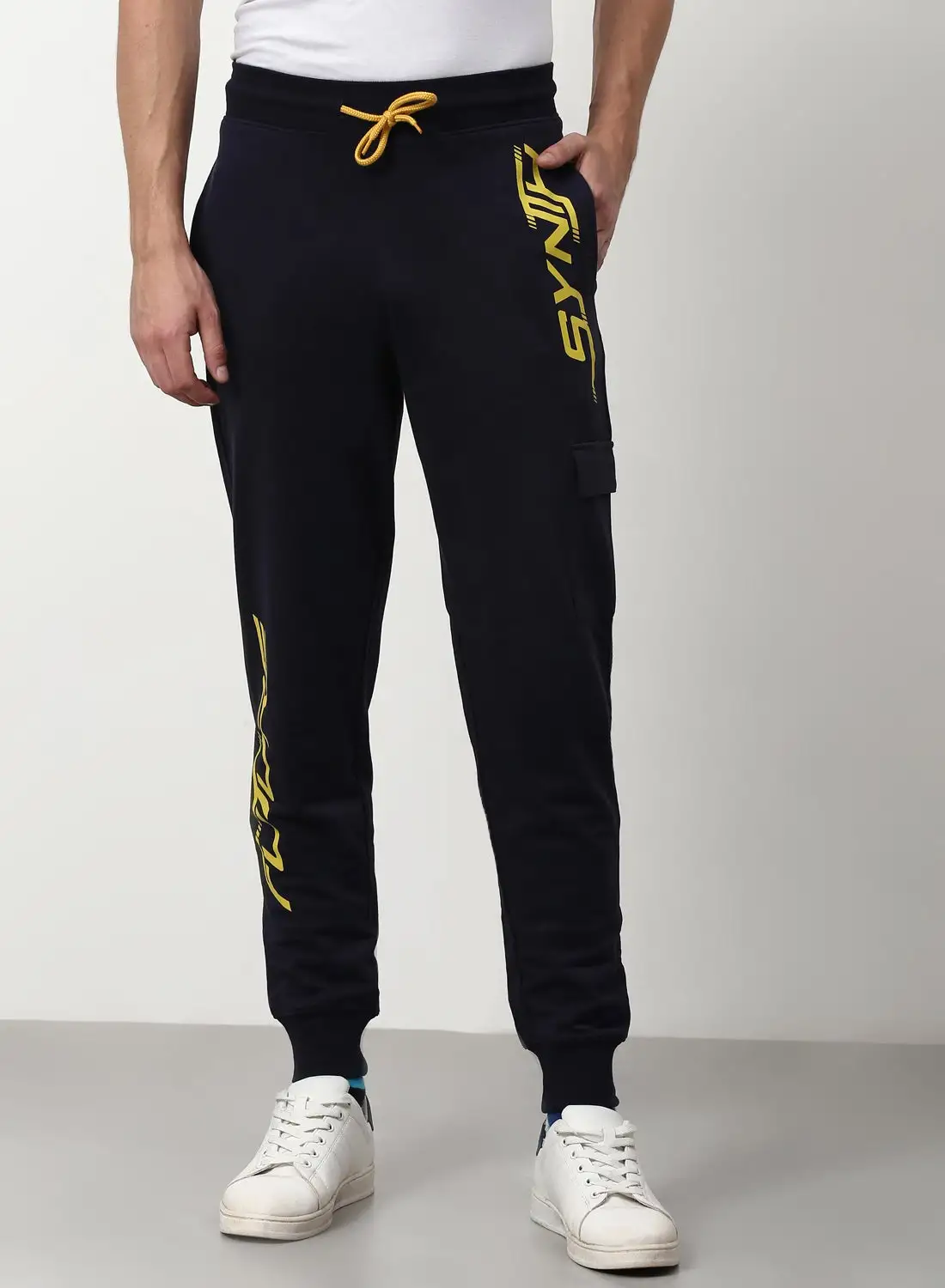 ABOF Regular Fit Joggers Charcoal/Mustard