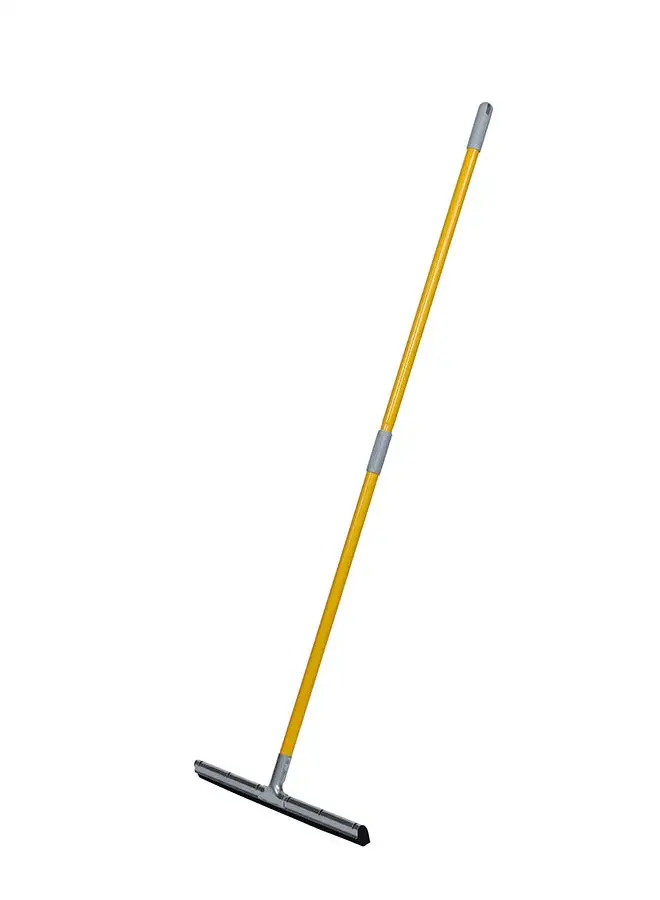 APEX Plastic Floor Squeegee With Handle Yellow/Grey 55cm