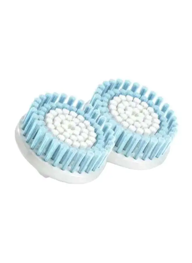 BRAUN 80E Replacement Face Exfoliation Brush Head Set - 2-Piece White/Blue