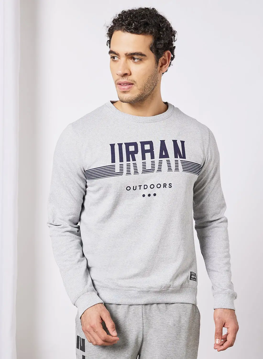 ABOF Regular Fit Sweatshirt Grey Melange