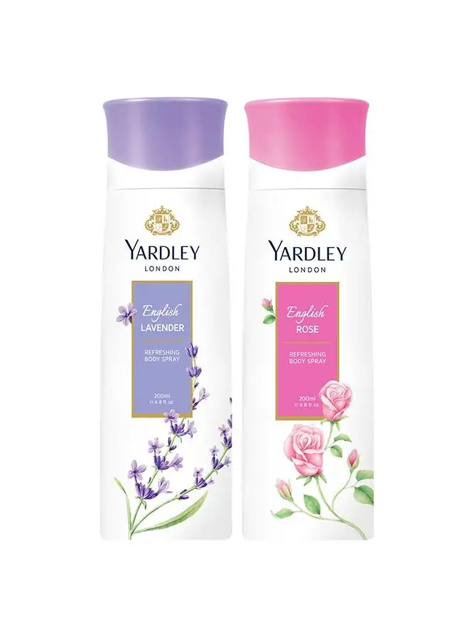 Yardley English Lavender Gift Set (English Lavender 200ml, English Rose 200ml)