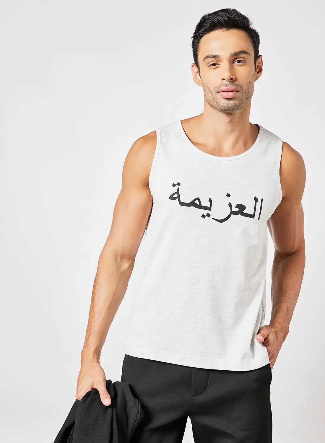 QUWA Graphic Tank White