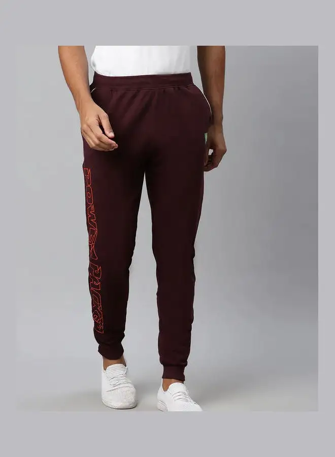 HRX by Hrithik Roshan Casual Slim Fit Joggers Burgundy