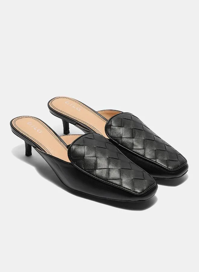 Aila Slip-On Mule Sandals Black