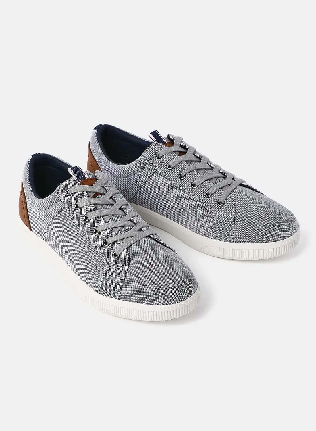 Athletiq Low Top Sneakers Grey/Brown