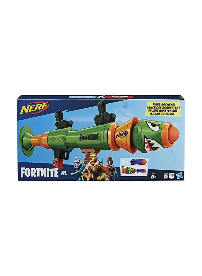 NERF Nerf Fortnite Rl Blaster - Fires Foam Rockets - تتضمن 2 صواريخ Nerf Fortnite الرسمية - للشباب والمراهقين والبالغين 56x28x8cm