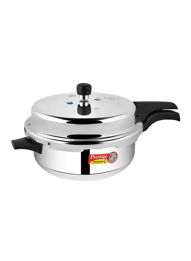 Prestige Aluminimum Premium Quality Deluxe Senior Non-Stick Pressure Cooker With Outer Lid Silver 6Liters