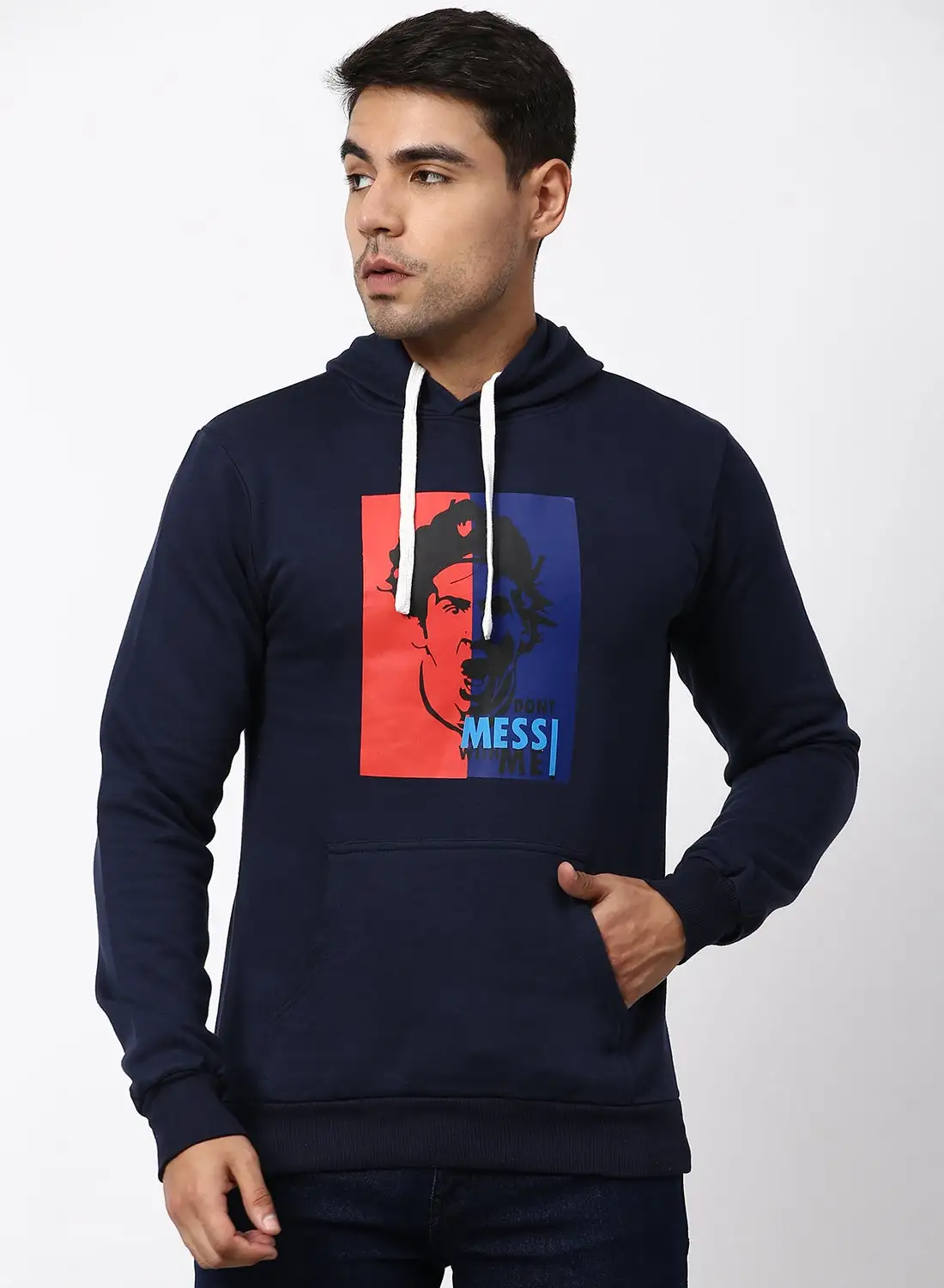 Campus Sutra Stylish Comfortable Hoodie Dark Berry Blue