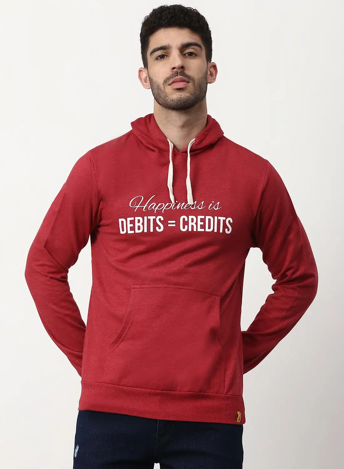 Campus Sutra Stylish Comfortable Hoodie Dark Maroon