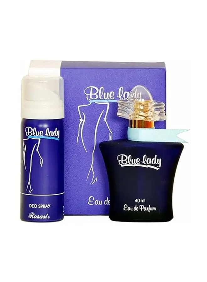 Rasasi Blue Lady EDP Perfume, Free Deodorant Spray 40, 50ml