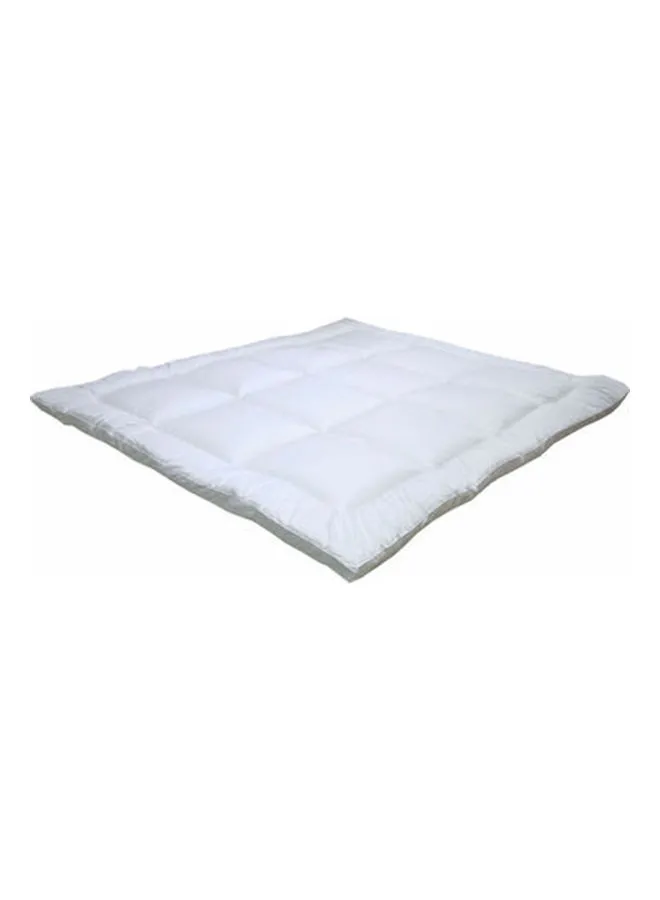 Maestro Anti Alllergic Super Soft 100% Microfiber Satin Sripe Mattress Topper 1Pc Polyester White 180 x 200cm