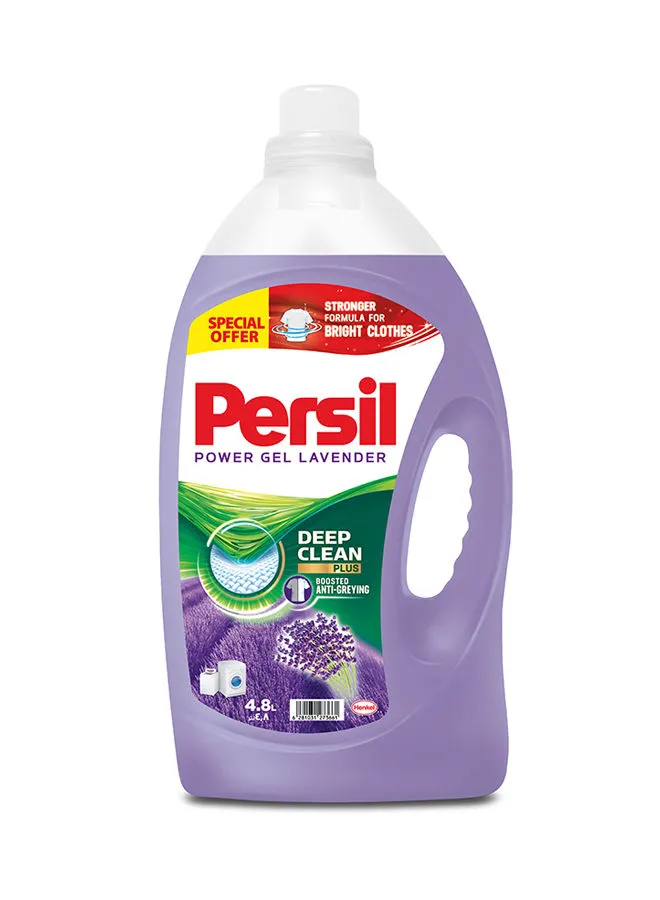 Persil Power Gel Liquid Laundry Detergent With Deep Clean Technology Lavender 4.8Liters