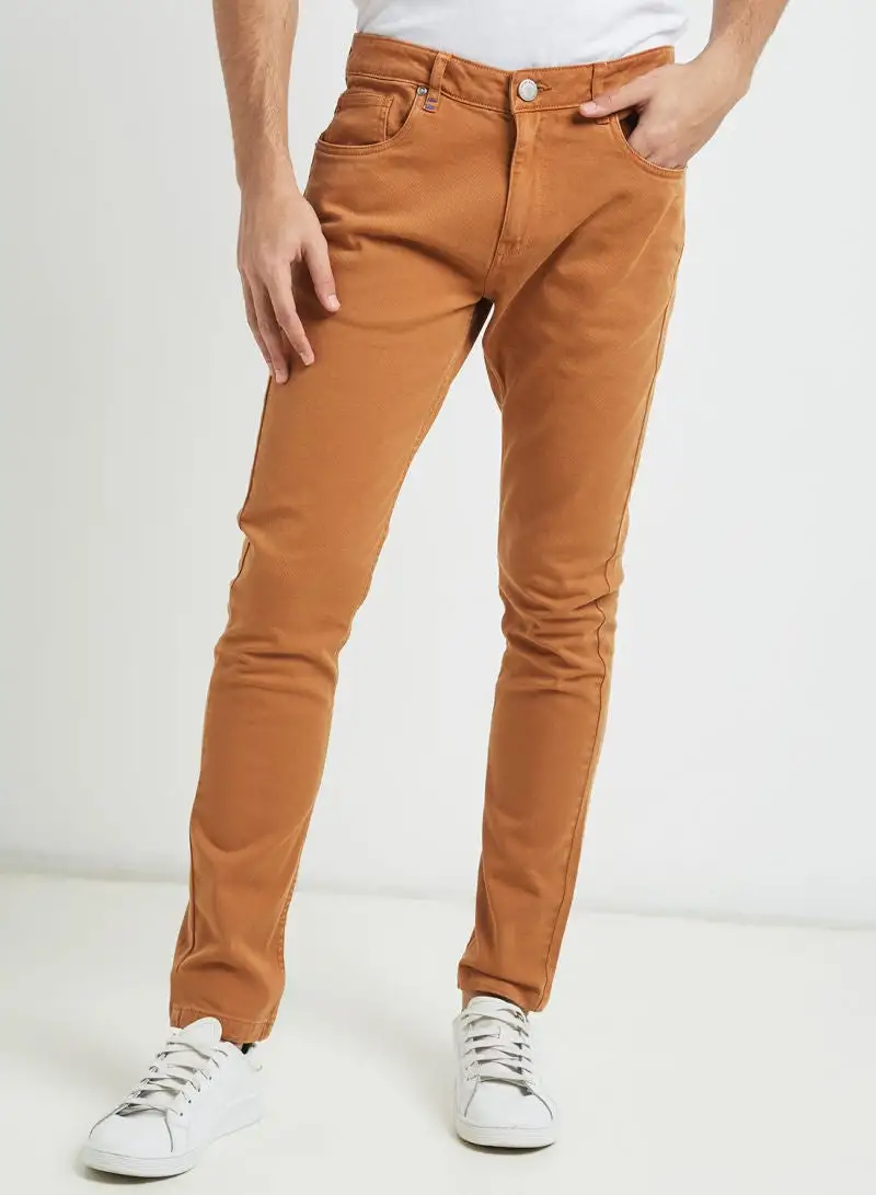 Blue Saint Basic Slim Fit Jeans Brown