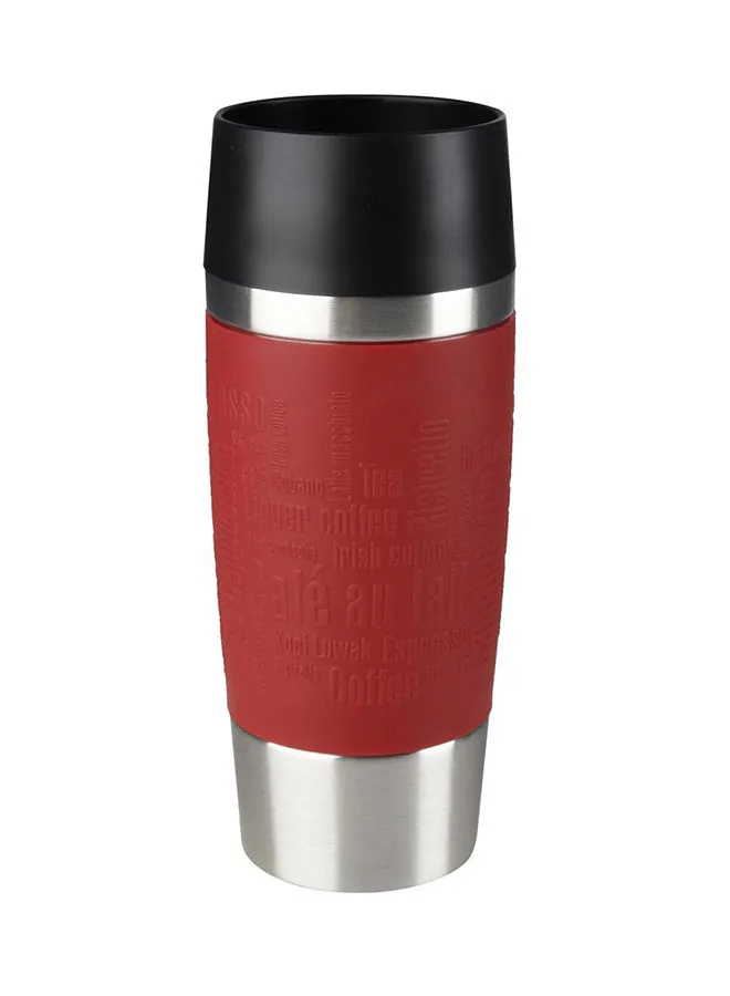 Tefal 0.36 Litre Travel Mug Stainless Steel/Plastic Red/Silver/Black