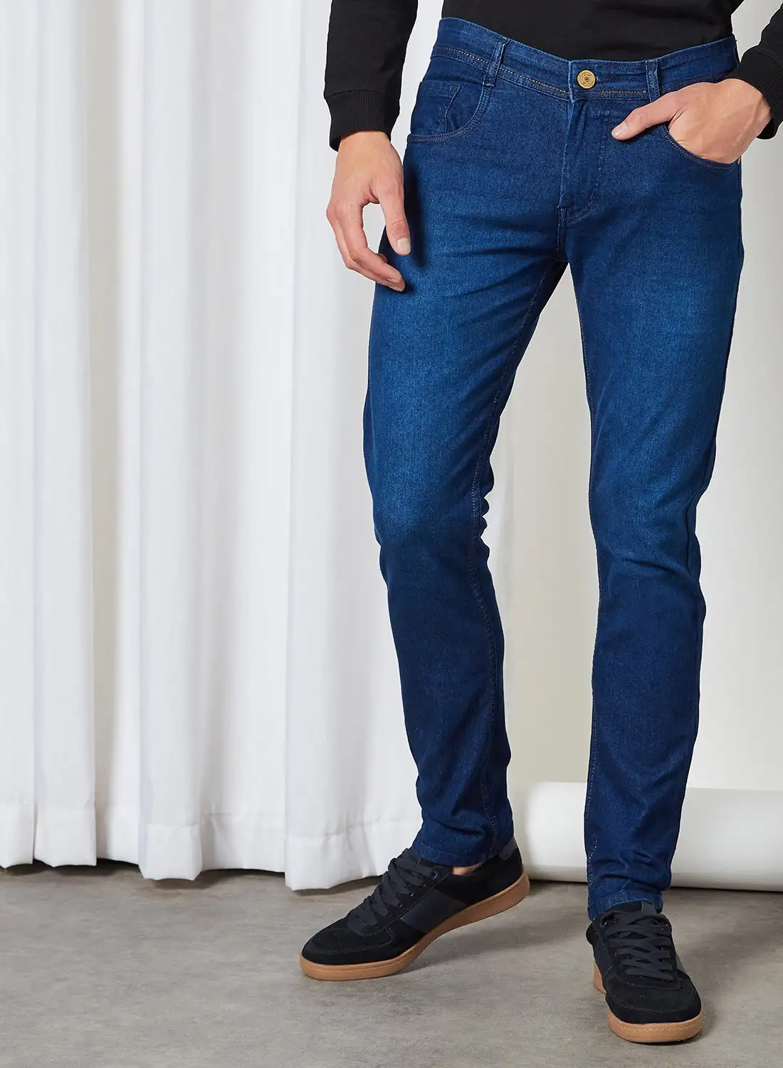 ANIQ Washed Jeans Dark Blue