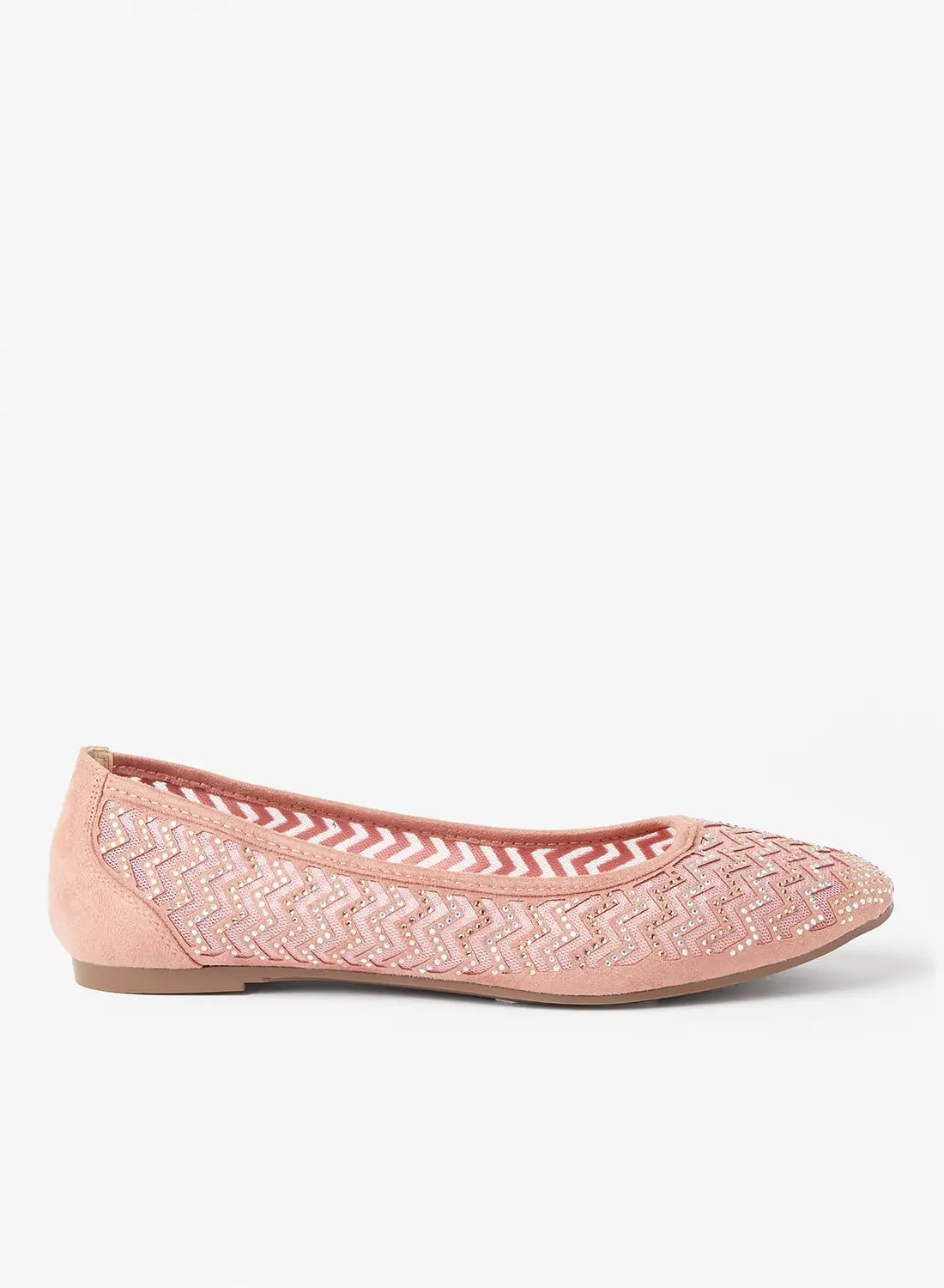 Cobblerz Embellished Stylish Ballerina Pink