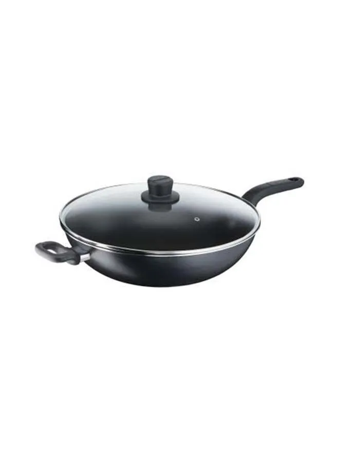 Tefal Cook Easy Xl 36 Cm Non-Stick Wokpan With Lid, Aluminium Black/Clear 36cm