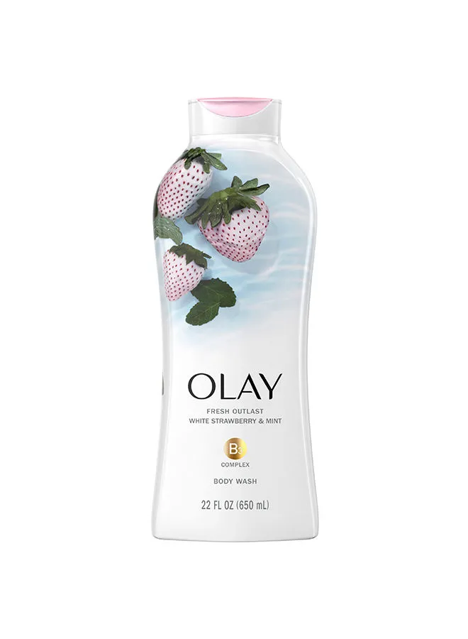 Olay Outlast Body Wash White Strawberry And Mint Multicolour 650ml