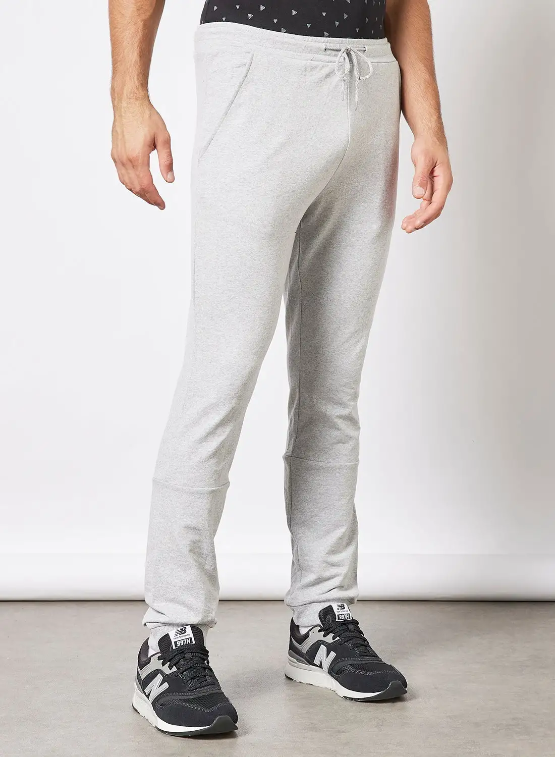 QUWA Mid-Rise Casual Joggers Grey