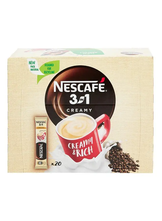 Nescafe 3-In-1 Creamy And Rich Coffee Mix Sachet 22.4grams Pack of 20