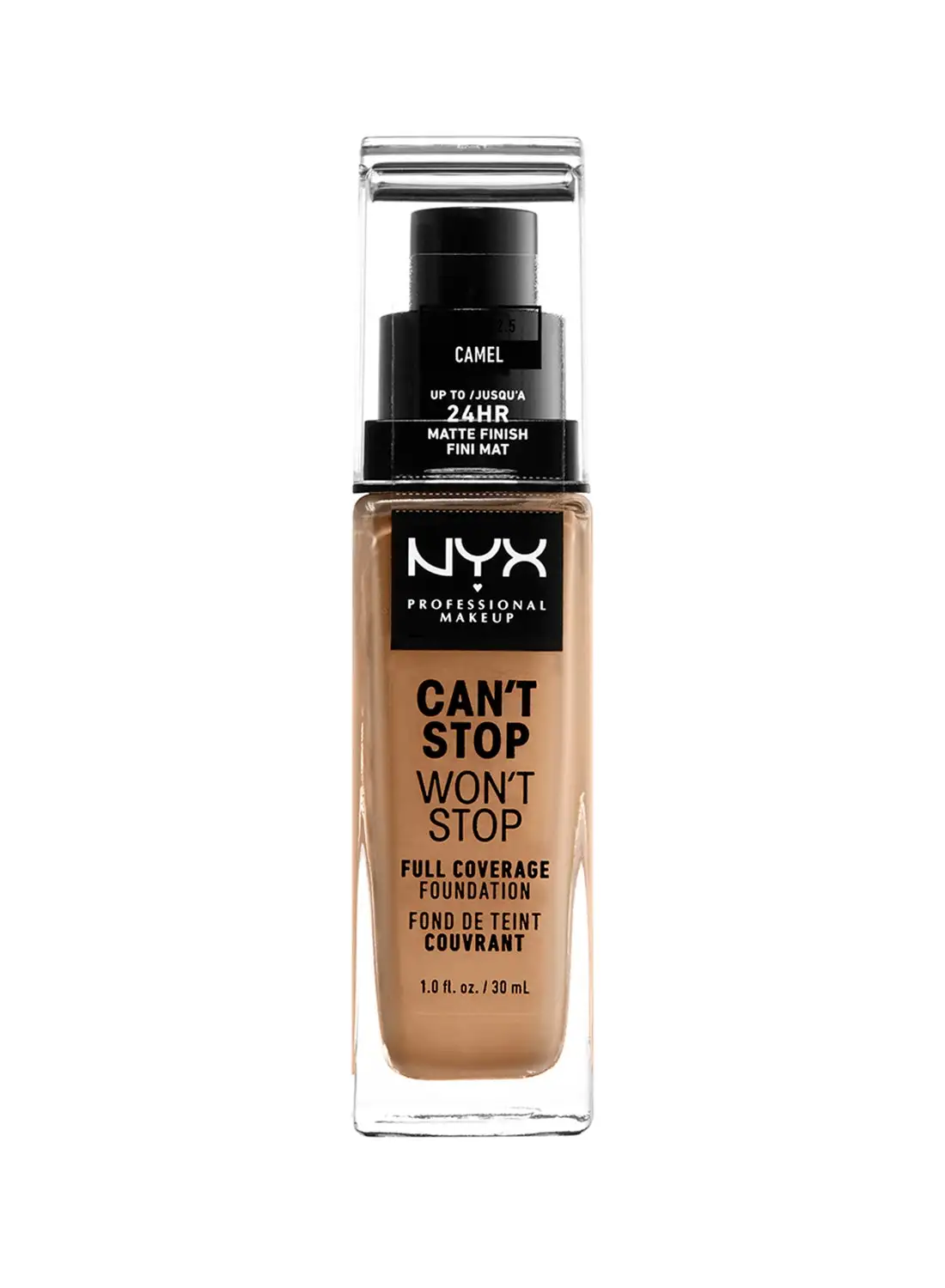 إن NYX Professional MAKEUP لا يمكن أن يتوقف ولن يوقف التغطية الكاملة لكريم الأساس المصبوغ