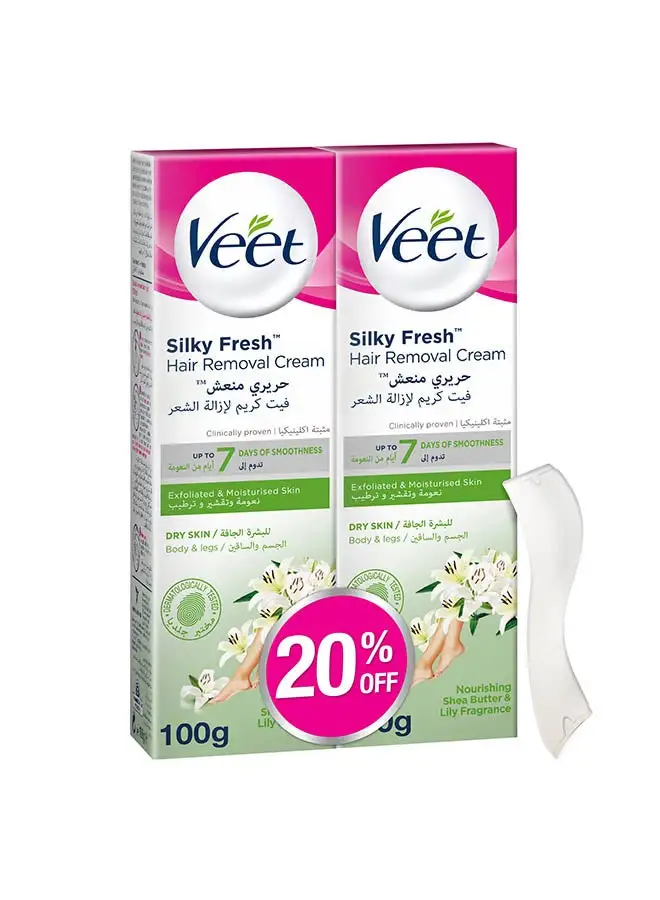 Veet Dry Skin Hair Removal Cream 100g Pack Of 2