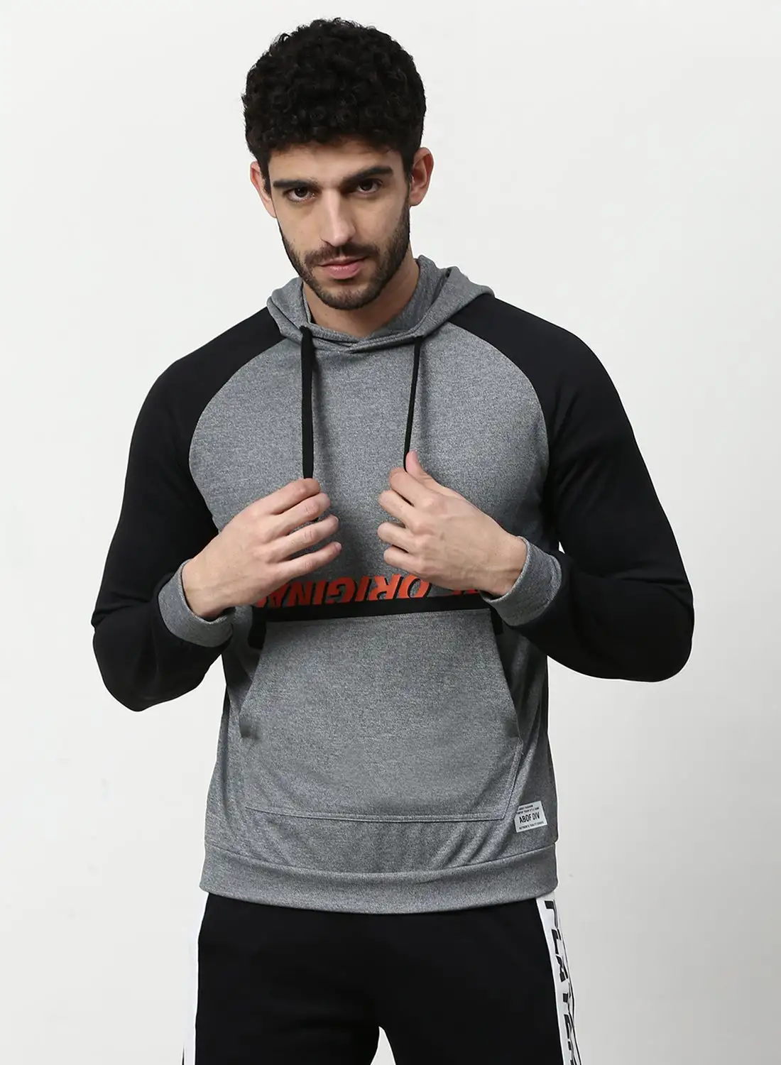 ABOF Men Active Wear Hoodie Steel Grey