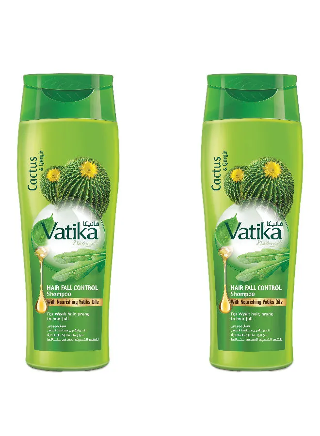 Dabur Hair Fall Control Shampoo Enriched With Cactus And Gergir For Weak Hair Pack Of 2 White 400ml