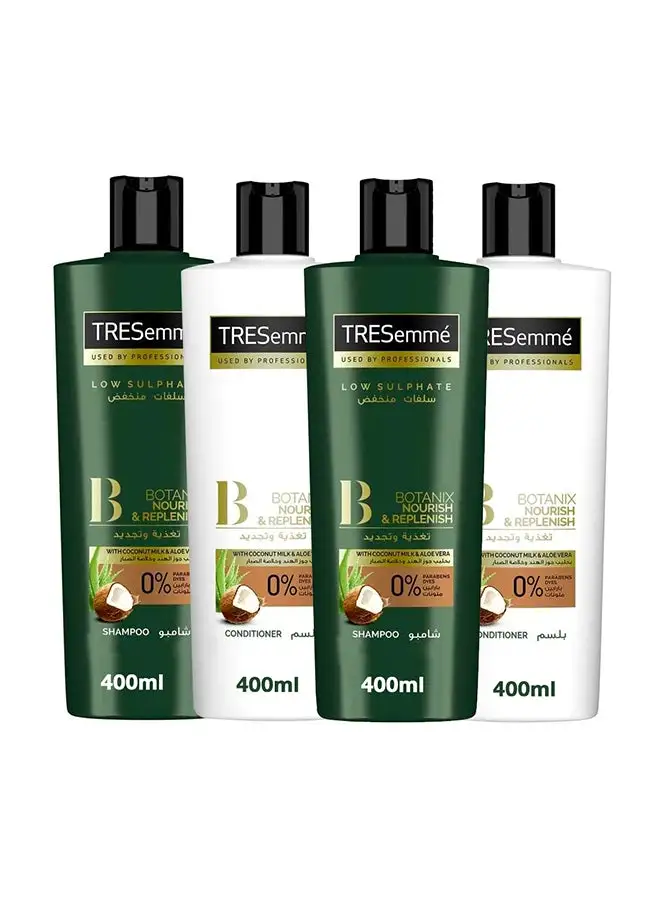 Tresemme Botanix Shampoo And Conditioner Pack Of 4 400ml