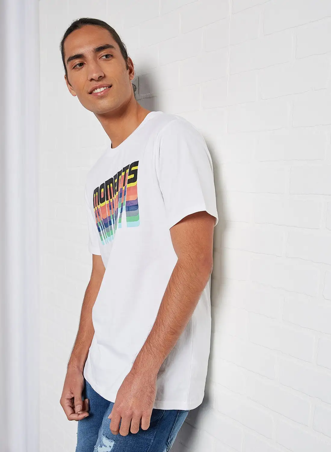 Mast & Harbour Front Graphic T-Shirt White