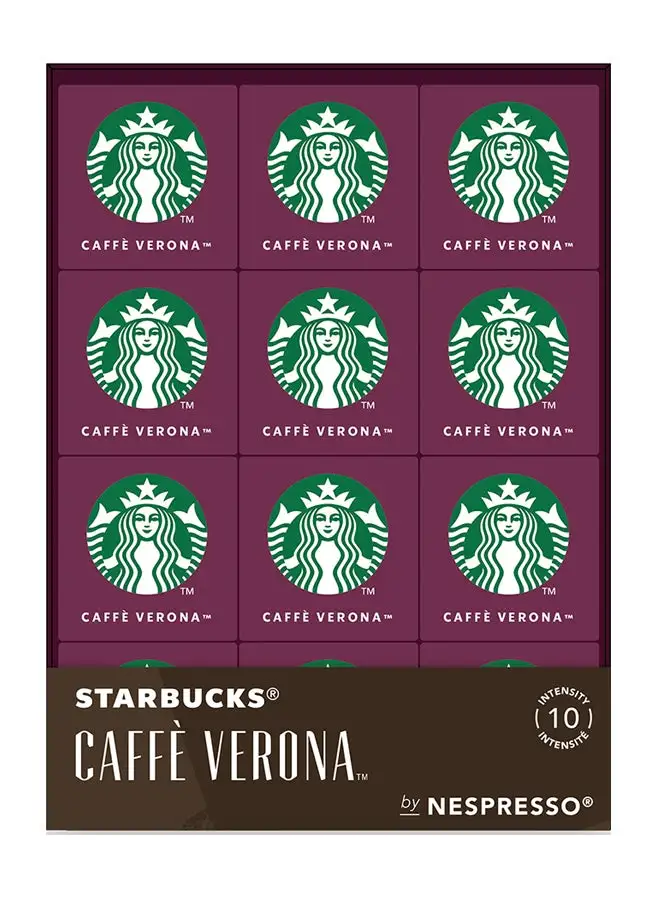 Starbucks Verona Nespresso Dark Roast Coffee Capsules 55grams Pack of 12