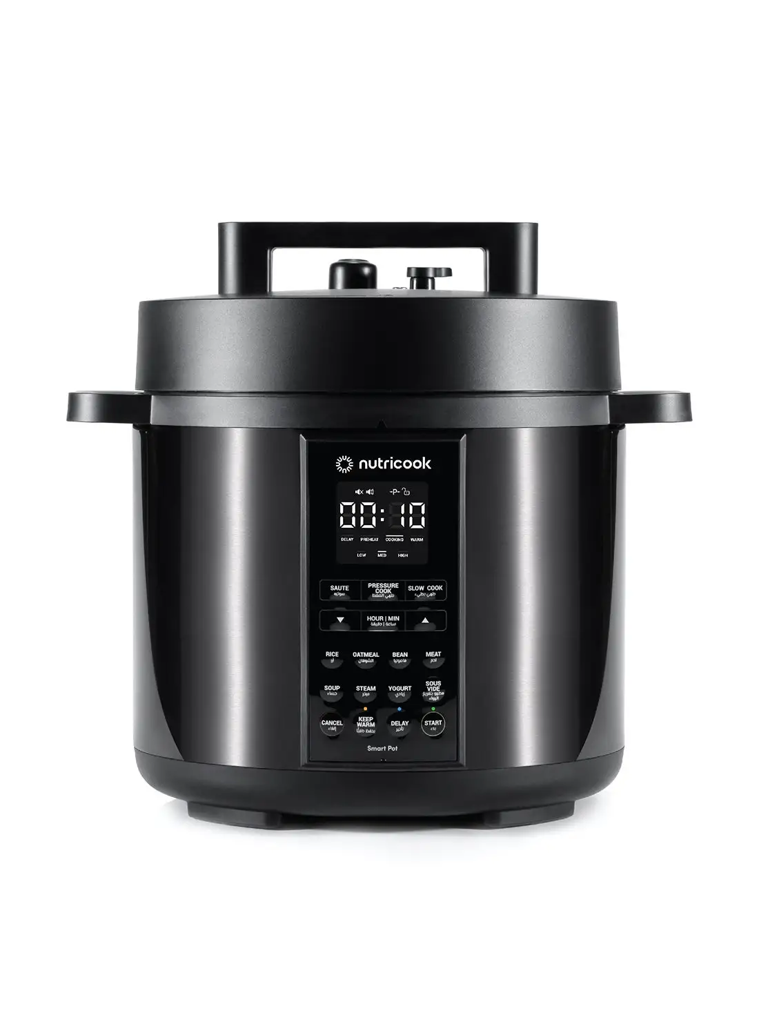 nutricook Stainless Steel Smart Pot 2 Pressure Cooker 1000 W SP204K 6 L 1000 W SP204K Black