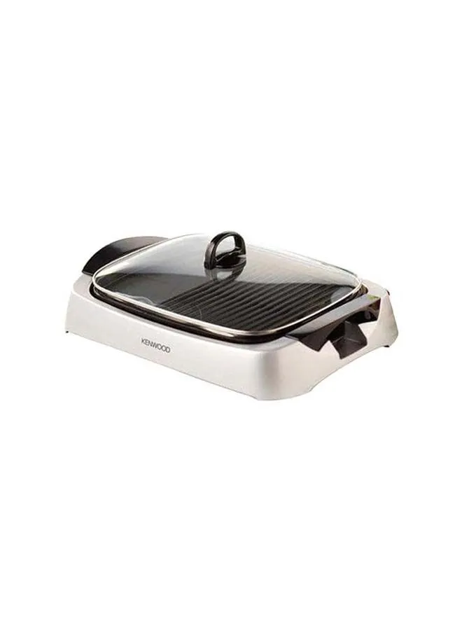 KENWOOD Health Grill, Glass Lid, Variable Temperature Control, Drip Tray, Oil Draining Channels 2000 W HG266 Silver/Black