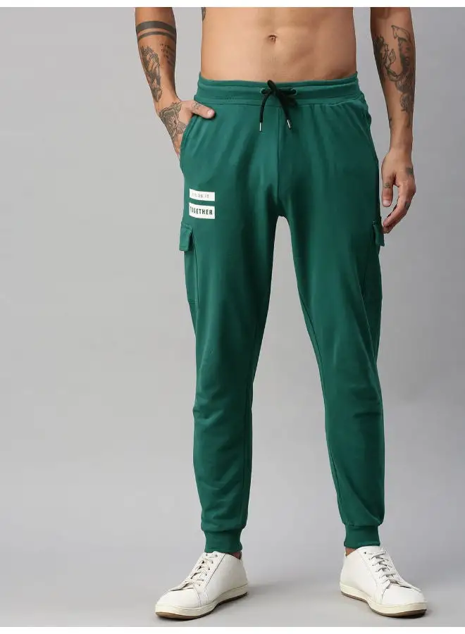 Kook N Keech Mid-Rise Casual Track Pantss Green