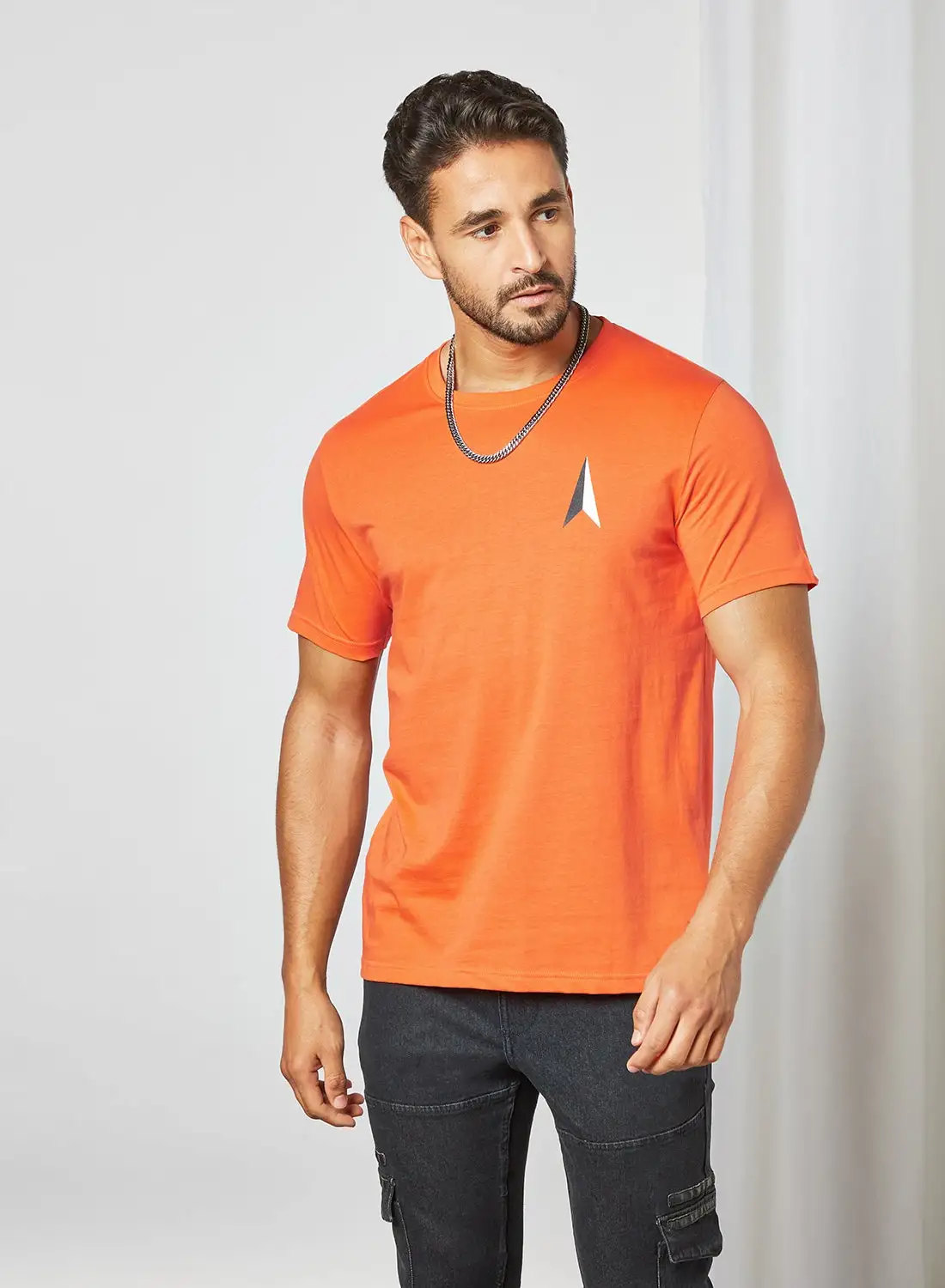 Blue Saint Comfortable Stylish T-Shirt Orange