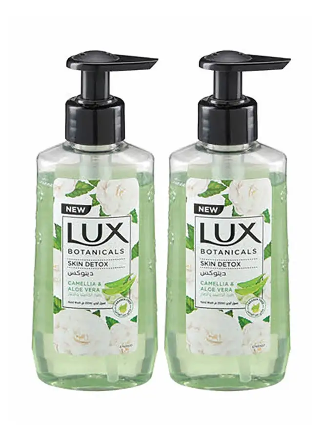 Lux Botanicals Hand Wash Camelia And Aloe Vera Green 2x250ml