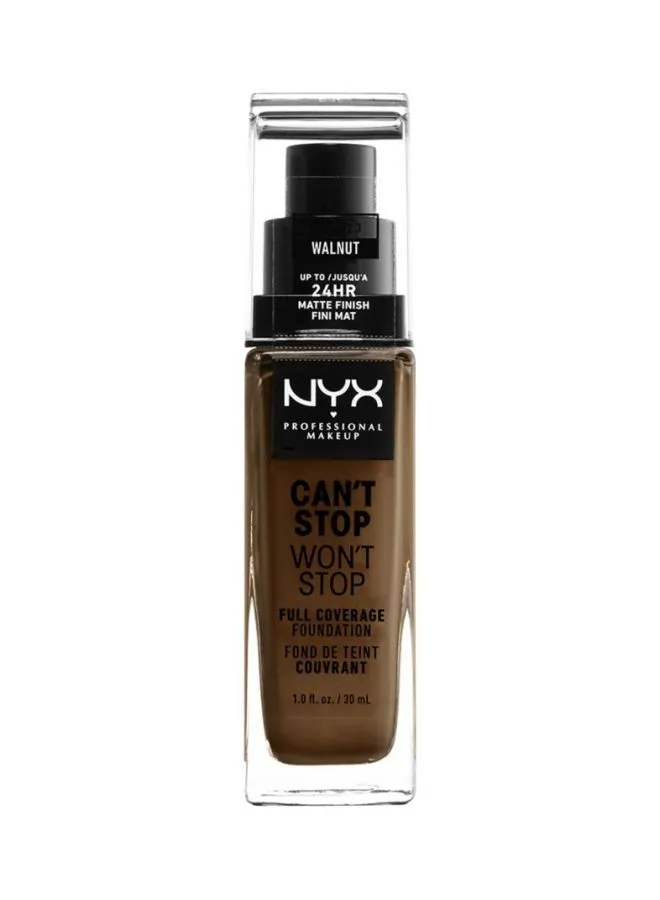 NYX PROFESSIONAL MAKEUP Can'T Stop Won'T Full Coverage Foundation Walnut