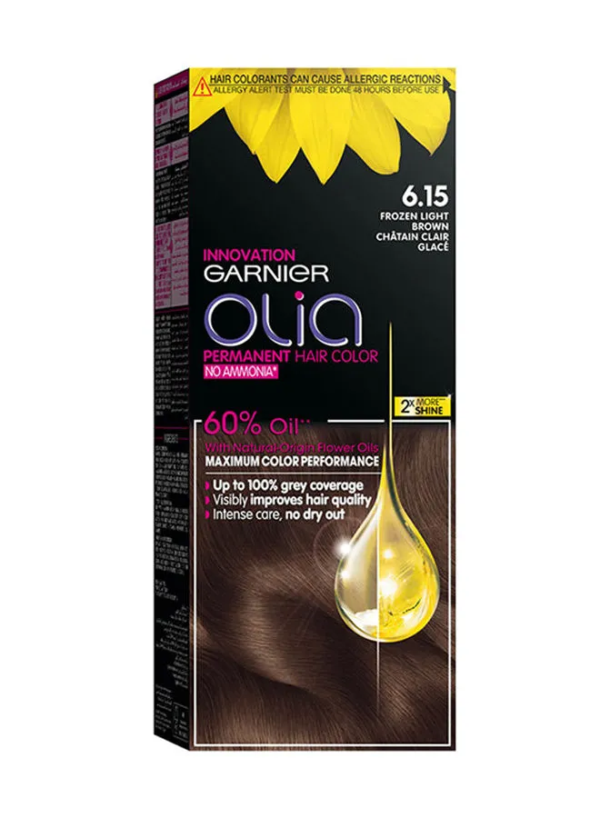 Garnier Olia No Ammonia Permanent Haircolor 6.15 Frozen Light Brown