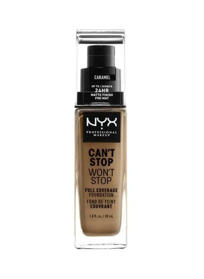 لا يمكن أن تتوقف مستحضرات التجميل الاحترافية من NYX عن إيقاف التغطية الكاملة لكريم الأساس Caramel