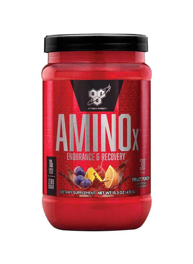 BSN Amino Energy Powder for Endurance and Recovery, Effervesent Instantized Amino Acids, Dietary Supplement - Fruit Punch, 435 Grams, 30 Servings