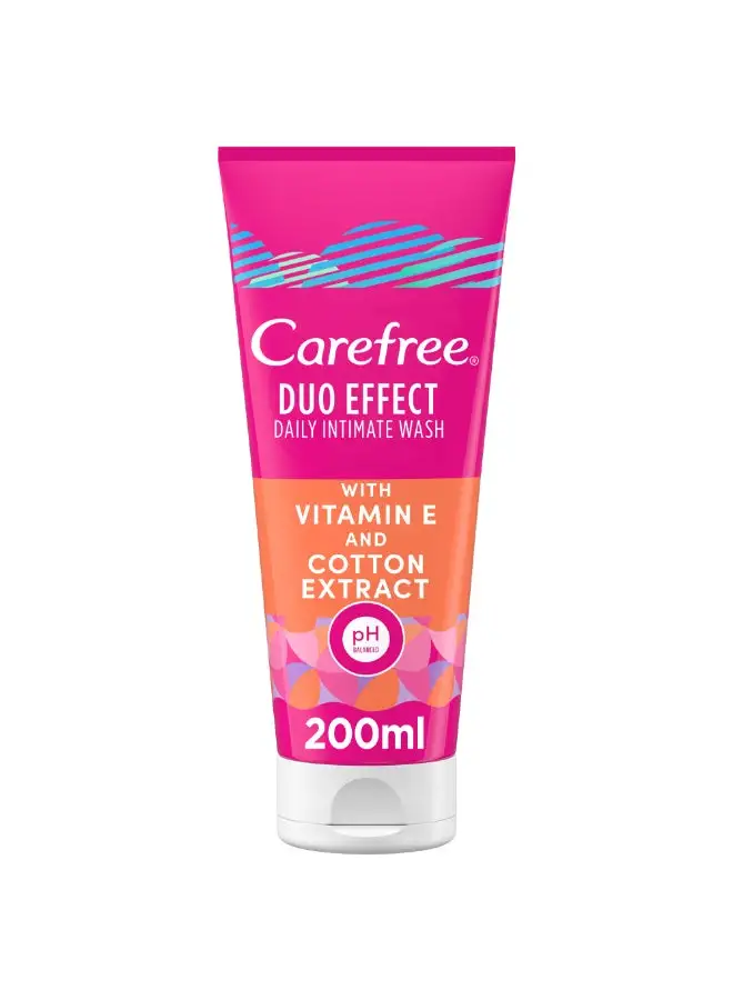 Carefree Daily Intimate Wash Duo Effect With Vitamin E And Cotton Extract 200ml