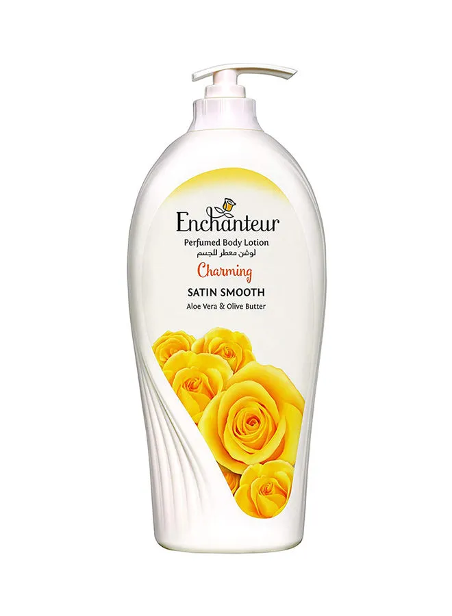 Enchanteur Perfumed Body Lotion Charming Satin Smooth With Aloe Vera And Olive Butter 750ml