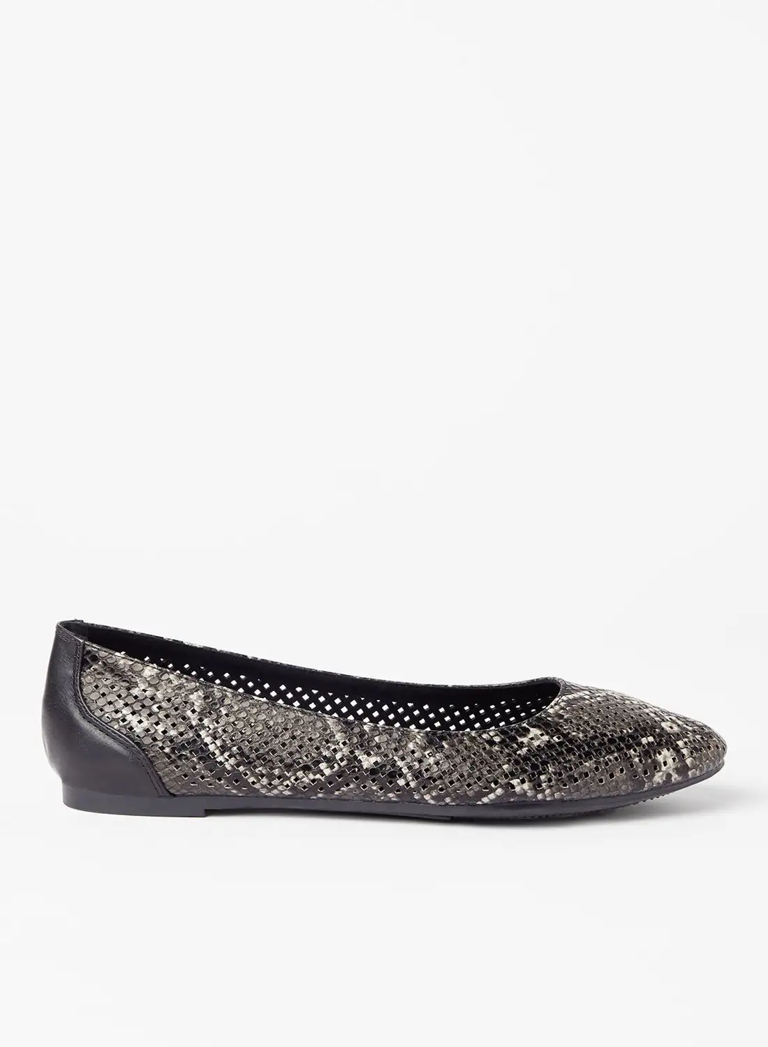 Cobblerz Animal Printed Ballerina Black