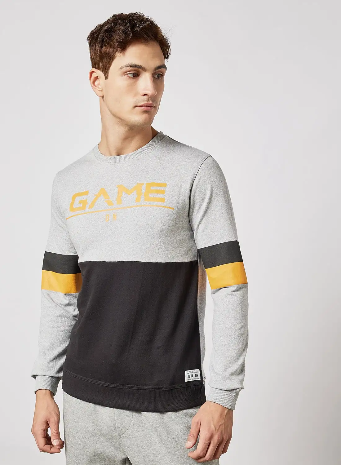 ABOF Regular Fit Sweatshirt Grey/Black