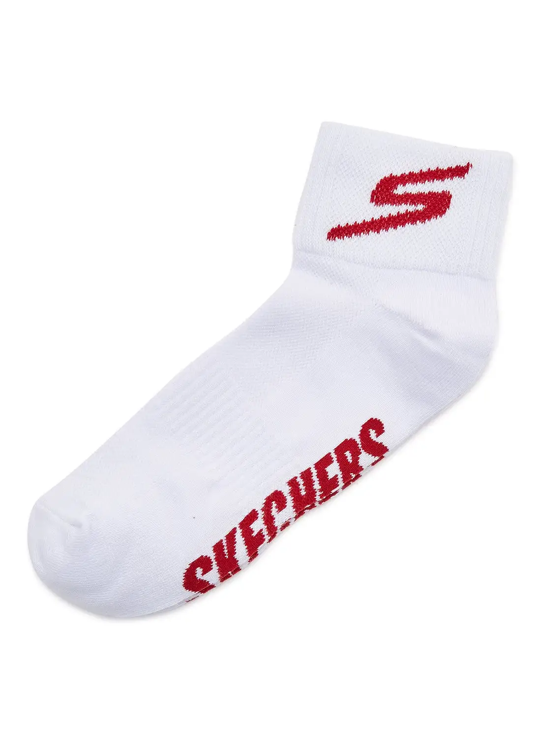 SKECHERS Quarter Socks White/Red