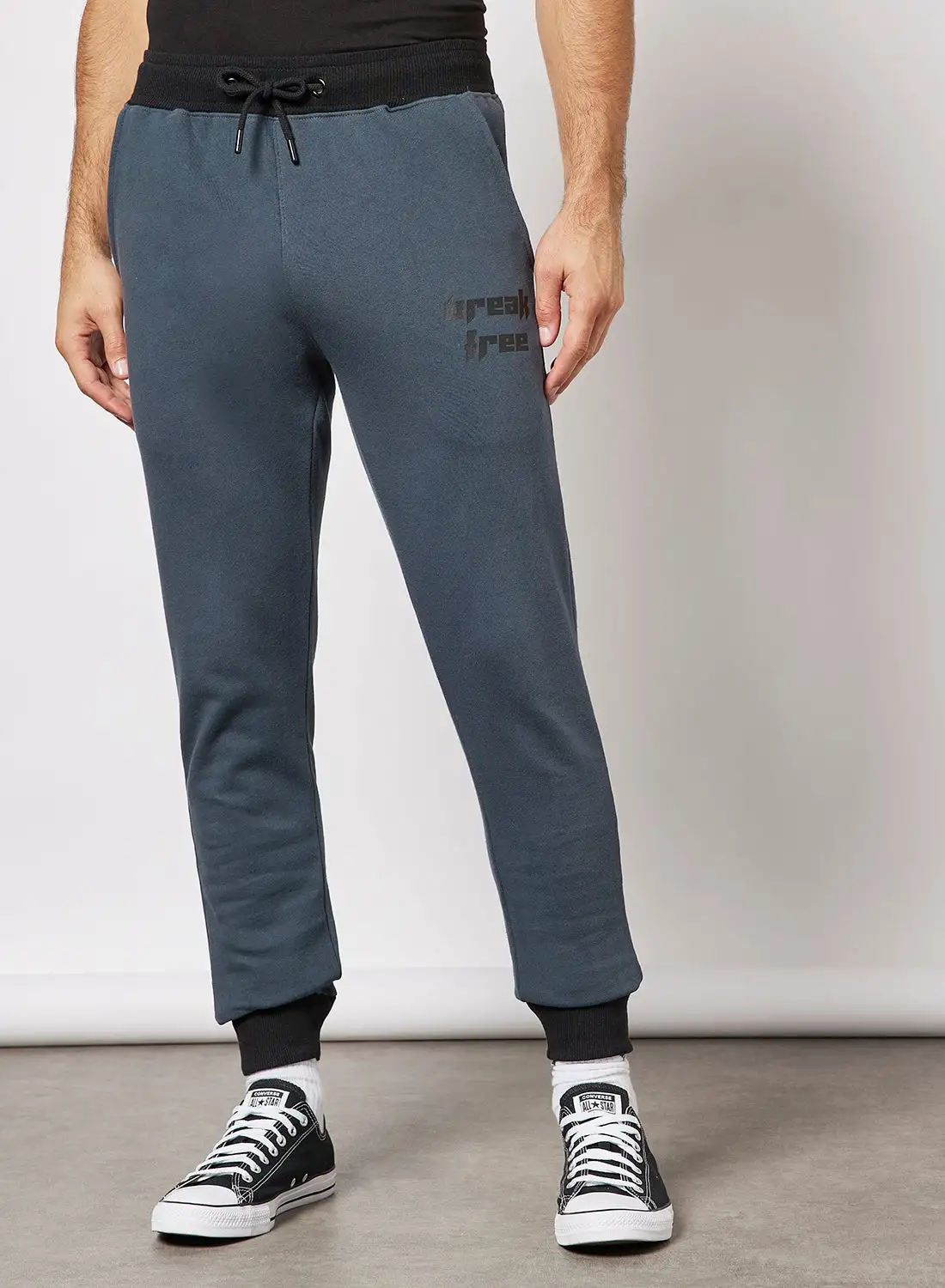 ABOF Regular Fit Joggers Grey Melange/Charcoal