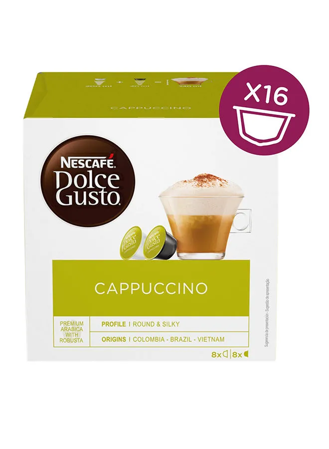 Nescafe Round And Silky With Cappuccino 16 Capsules Cappuccino 186.4grams