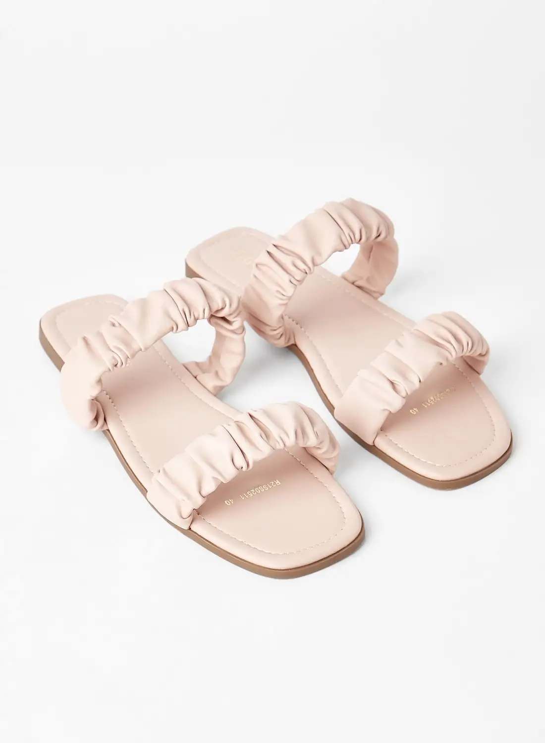 Geoomnii Comfortable Footbed Trendy Flat Sandals Gardi Blush