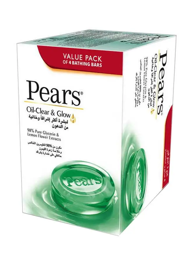 Pears Oil Clear And Glow Soap 125g Pack of 4